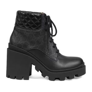 Gucci, GG Supreme Combat Boots, Blake, Size 7, Size 37, Ankle Boots